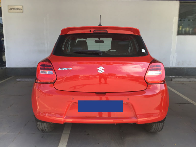 Swift zxi 2019 red color used car