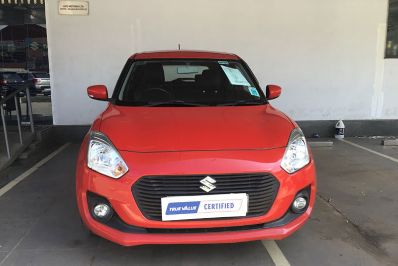 Swift zxi 2019 red color used car