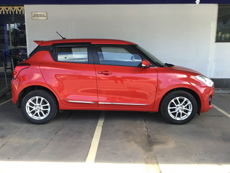 Swift zxi 2019 red color used car